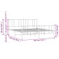 vidaXL Estructura cama metal con cabecero y pie cama blanco 183x213 cm vidaXL Estructura cama metal con cabecero y pie cama blanco 183x213 cm