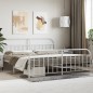 vidaXL Estructura cama metal con cabecero y pie cama blanco 193x203 cm vidaXL Estructura cama metal con cabecero y pie cama blanco 193x203 cm