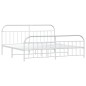 vidaXL Estructura cama metal con cabecero y pie cama blanco 193x203 cm vidaXL Estructura cama metal con cabecero y pie cama blanco 193x203 cm
