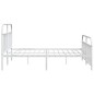 vidaXL Estructura cama metal con cabecero y pie cama blanco 193x203 cm vidaXL Estructura cama metal con cabecero y pie cama blanco 193x203 cm