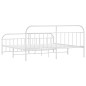 vidaXL Estructura cama metal con cabecero y pie cama blanco 193x203 cm vidaXL Estructura cama metal con cabecero y pie cama blanco 193x203 cm