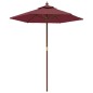 vidaXL Sombrilla de jardín con poste de madera rojo burdeos 196x231 cm vidaXL Sombrilla de jardín con poste de madera rojo burdeos 196x231 cm