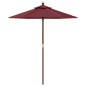 vidaXL Sombrilla de jardín con poste de madera rojo burdeos 196x231 cm vidaXL Sombrilla de jardín con poste de madera rojo burdeos 196x231 cm