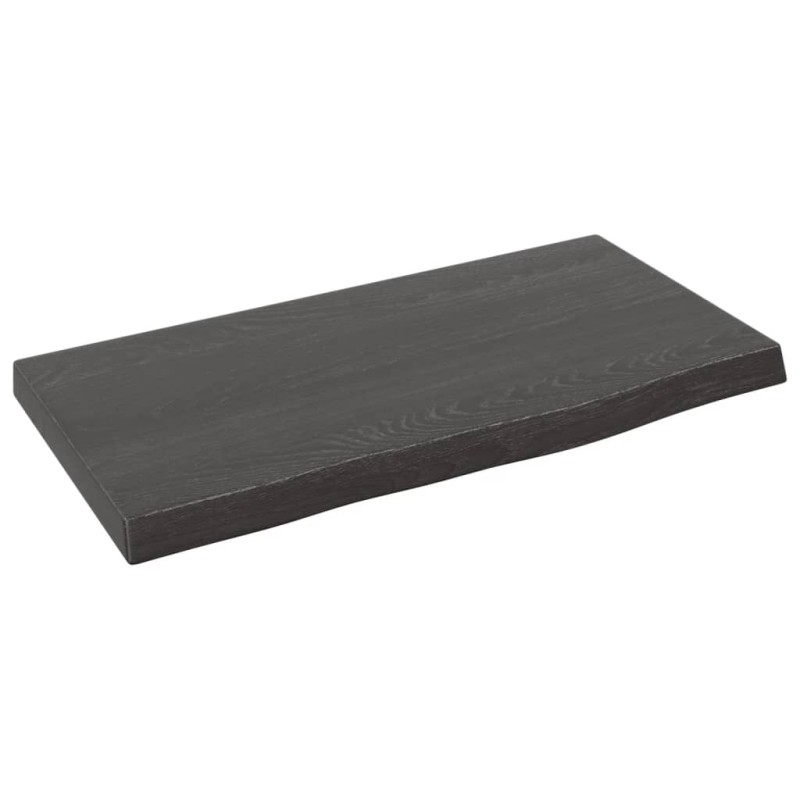 vidaXL Estante de pared madera roble tratada marrón oscuro 40x20x2 cm vidaXL Estante de pared madera roble tratada marrón oscuro 40x20x2 cm