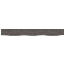 vidaXL Estante de pared madera roble tratada marrón oscuro 100x10x4 cm