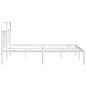 vidaXL Estructura de cama de metal con cabecero blanco 193x203 cm vidaXL Estructura de cama de metal con cabecero blanco 193x203 cm