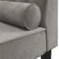 vidaXL Sofá diván con cojín de cabeza terciopelo gris claro vidaXL Sofá diván con cojín de cabeza terciopelo gris claro