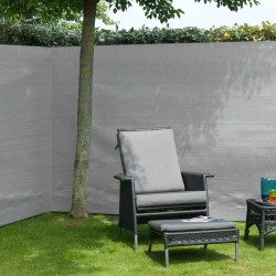 Nature Malla de ocultación de jardín PE gris 1,5x5 m 