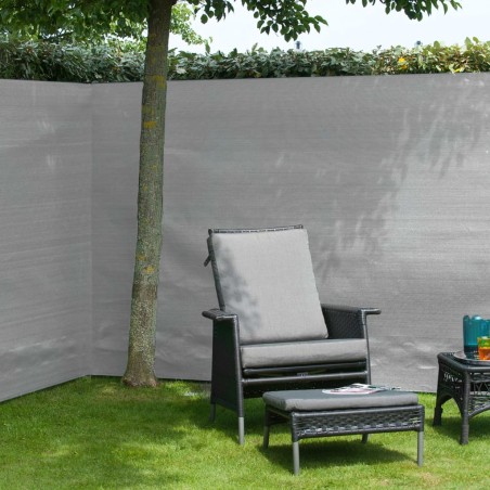 Nature Malla de ocultación de jardín PE gris 1,5x5 m 