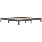 vidaXL Estructura de cama madera maciza de pino gris 200x200 cm vidaXL Estructura de cama madera maciza de pino gris 200x200 cm