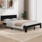 vidaXL Estructura de cama madera maciza negro 150x200 cm vidaXL Estructura de cama madera maciza negro 150x200 cm