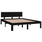 vidaXL Estructura de cama madera maciza negro 150x200 cm vidaXL Estructura de cama madera maciza negro 150x200 cm