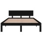 vidaXL Estructura de cama madera maciza negro 150x200 cm vidaXL Estructura de cama madera maciza negro 150x200 cm