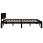 vidaXL Estructura de cama madera maciza negro 150x200 cm vidaXL Estructura de cama madera maciza negro 150x200 cm