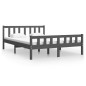 vidaXL Estructura de cama de madera maciza gris 140x190 cm vidaXL Estructura de cama de madera maciza gris 140x190 cm