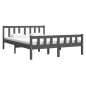 vidaXL Estructura de cama de madera maciza gris 140x190 cm vidaXL Estructura de cama de madera maciza gris 140x190 cm