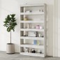vidaXL Estantería madera contrachapada gris hormigón 100x30x198 cm vidaXL Estantería madera contrachapada gris hormigón 100x30x198 cm
