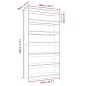 vidaXL Estantería madera contrachapada gris hormigón 100x30x198 cm vidaXL Estantería madera contrachapada gris hormigón 100x30x198 cm