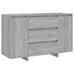 vidaXL Aparador con 3 cajones gris Sonoma 120x41x75 cm