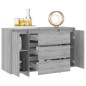 vidaXL Aparador con 3 cajones gris Sonoma 120x41x75 cm vidaXL Aparador con 3 cajones gris Sonoma 120x41x75 cm