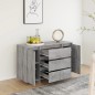 vidaXL Aparador con 3 cajones gris Sonoma 120x41x75 cm vidaXL Aparador con 3 cajones gris Sonoma 120x41x75 cm