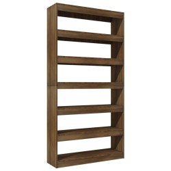 vidaXL Estantería madera contrachapada marrón roble 100x30x198 cm