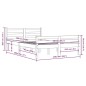 vidaXL Estructura de cama de matrimonio madera maciza 135x190 cm