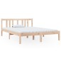 vidaXL Estructura de cama de matrimonio madera maciza 135x190 cm