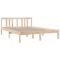 vidaXL Estructura de cama de matrimonio madera maciza 135x190 cm