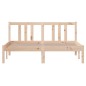 vidaXL Estructura de cama de matrimonio madera maciza 135x190 cm