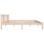 vidaXL Estructura de cama de matrimonio madera maciza 135x190 cm