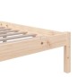 vidaXL Estructura de cama de matrimonio madera maciza 135x190 cm