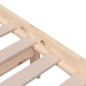 vidaXL Estructura de cama de matrimonio madera maciza 135x190 cm