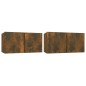 vidaXL Muebles para TV colgantes 2 uds roble ahumado 60x30x30 cm vidaXL Muebles para TV colgantes 2 uds roble ahumado 60x30x30 cm