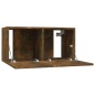 vidaXL Muebles para TV colgantes 2 uds roble ahumado 60x30x30 cm vidaXL Muebles para TV colgantes 2 uds roble ahumado 60x30x30 cm
