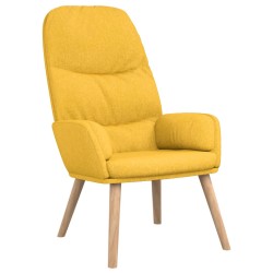 vidaXL Sillón de relax de tela amarillo mostaza