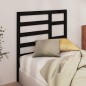 vidaXL Cabecero de cama madera maciza de pino negro 106x4x104 cm