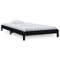 vidaXL Cama apilable de madera pino maciza negro 100x200 cm vidaXL Cama apilable de madera pino maciza negro 100x200 cm
