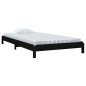 vidaXL Cama apilable de madera pino maciza negro 100x200 cm vidaXL Cama apilable de madera pino maciza negro 100x200 cm