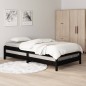 vidaXL Cama apilable de madera pino maciza negro 100x200 cm vidaXL Cama apilable de madera pino maciza negro 100x200 cm