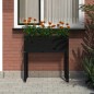 vidaXL Jardinera madera maciza de pino negro 78x40x81 cm vidaXL Jardinera madera maciza de pino negro 78x40x81 cm