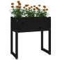 vidaXL Jardinera madera maciza de pino negro 78x40x81 cm vidaXL Jardinera madera maciza de pino negro 78x40x81 cm