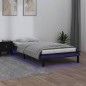 vidaXL Estructura de cama con LED madera maciza negra 90x190 cm vidaXL Estructura de cama con LED madera maciza negra 90x190 cm