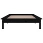 vidaXL Estructura de cama con LED madera maciza negra 90x190 cm vidaXL Estructura de cama con LED madera maciza negra 90x190 cm