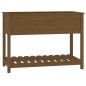 vidaXL Jardinera con estante madera maciza pino marrón 111,5x54x81 cm vidaXL Jardinera con estante madera maciza pino marrón 111,5x54x81 cm
