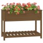 vidaXL Jardinera con estante madera maciza pino marrón 111,5x54x81 cm vidaXL Jardinera con estante madera maciza pino marrón 111,5x54x81 cm