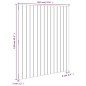 vidaXL Cabecero cama pared madera maciza pino marrón miel 95,5x3x110cm vidaXL Cabecero cama pared madera maciza pino marrón miel 95,5x3x110cm