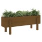 vidaXL Arriate elevado de jardín madera pino marrón miel 101x30x38 cm vidaXL Arriate elevado de jardín madera pino marrón miel 101x30x38 cm