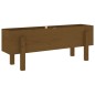 vidaXL Arriate elevado de jardín madera pino marrón miel 101x30x38 cm vidaXL Arriate elevado de jardín madera pino marrón miel 101x30x38 cm