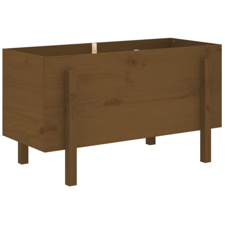 vidaXL Arriate elevado de jardín madera pino marrón miel 101x50x57 cm